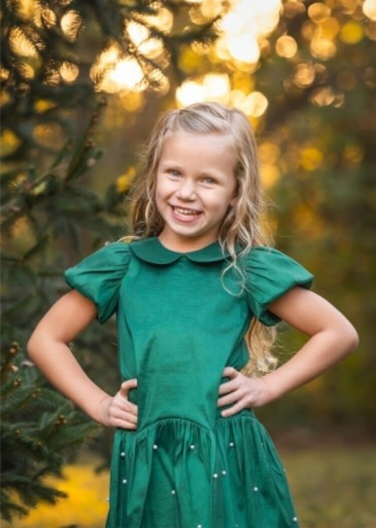 Mabel and Honey HOLLY AND PEARLS DRESS
