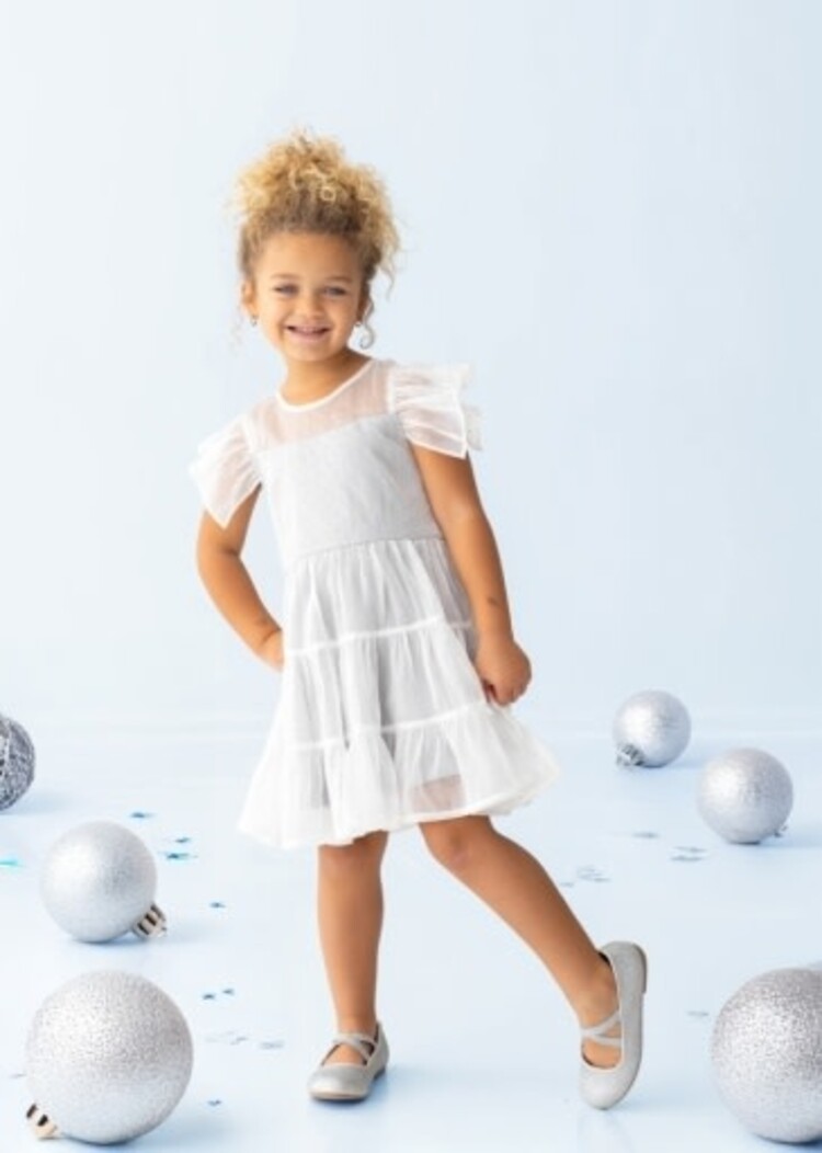 Mabel and Honey Silver Shimmer Shine Dress