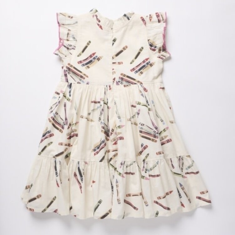 Pink Chicken Tossed Crayons Jennifer Dress