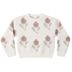 Rylee + Cru LLC Ivory Flower Aspen Sweater