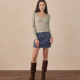 Rylee + Cru LLC Indigo Tennessee Mini Skirt