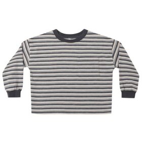Rylee + Cru LLC Blue Stripe Relaxed Long Sleeve Tee