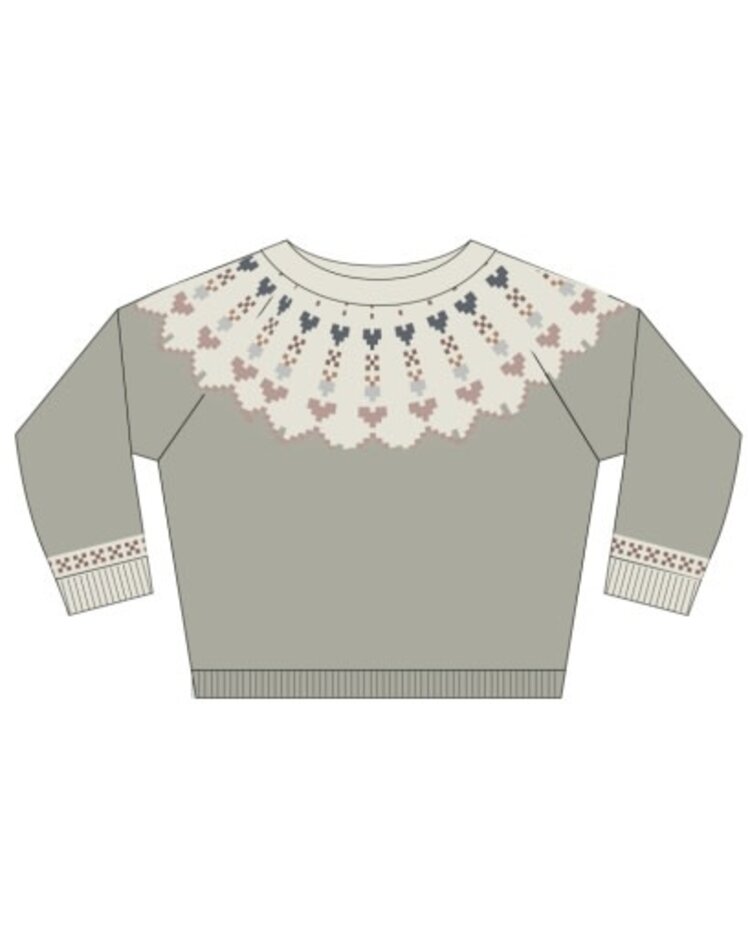 Rylee + Cru LLC WOMEN'S FAIR ISLE SWEATER SAGE