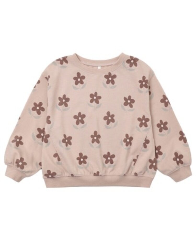 Rylee + Cru LLC Rosewood Daisy Oversized Sweatshirt