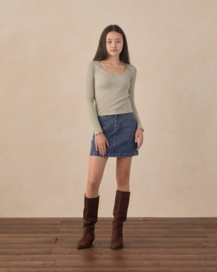 Rylee + Cru LLC Indigo Tennessee Mini Skirt