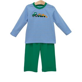 Trotter Street Kids Tractor Trail Pant Set