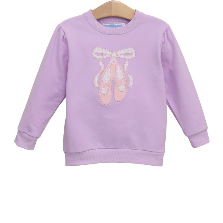 Trotter Street Kids Purple Ballet Shoes Pullover