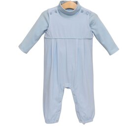 Trotter Street Kids Lt. Blue Gingham Archie JonJon Set