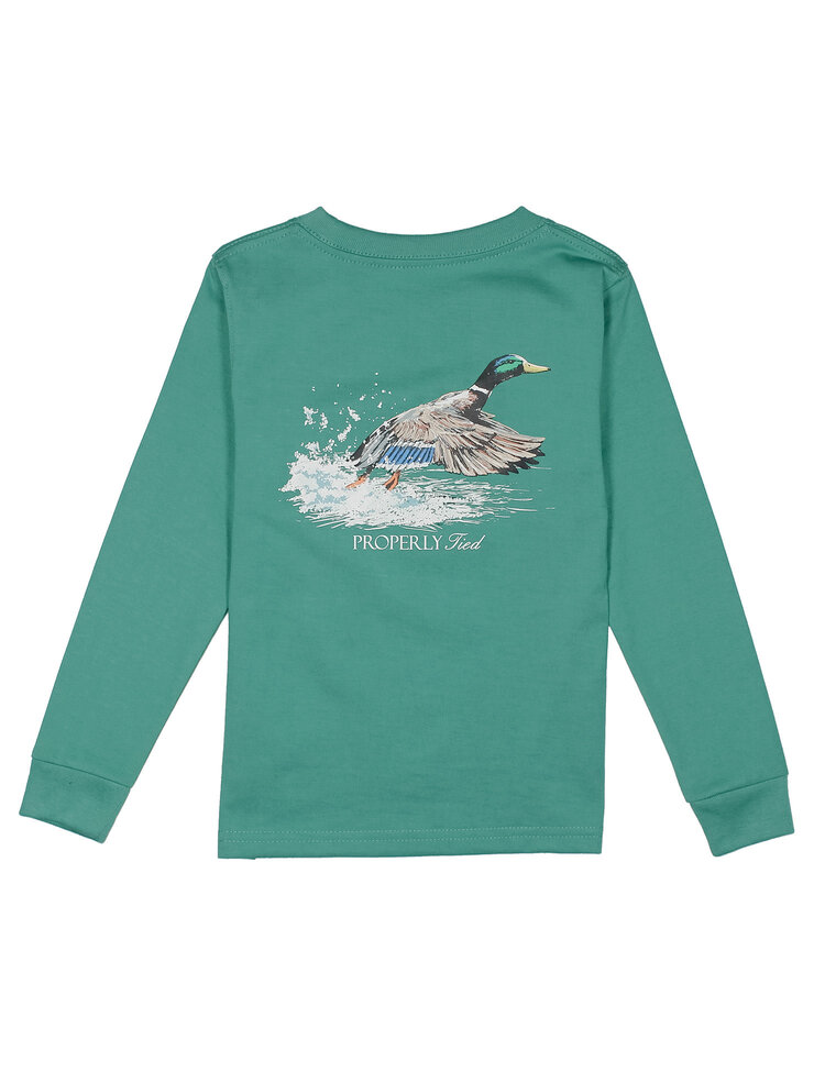 Properly Tied Lift Off Teal LS Tee