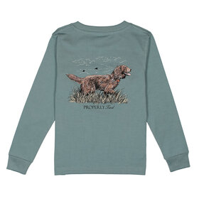 Properly Tied Boykin Steel Blue LS Tee