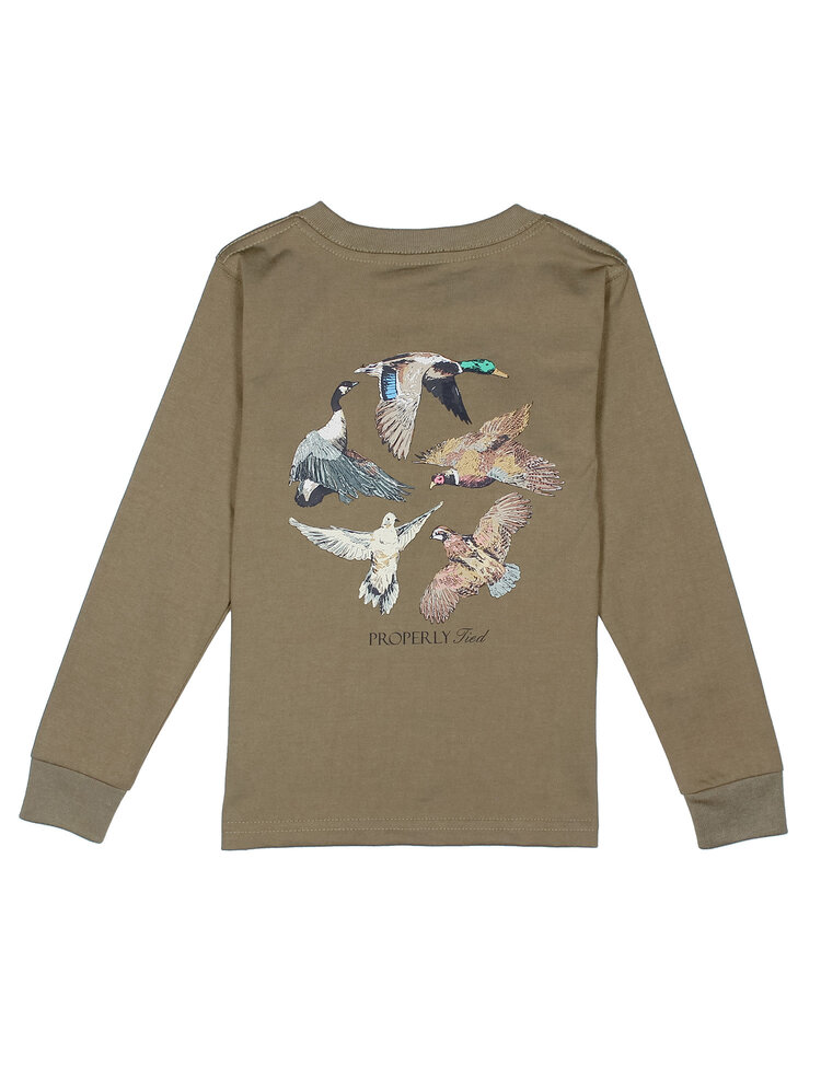 Properly Tied Flock Tan LS Tee