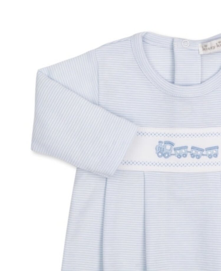 Kissy Kissy Blue Stripe Train Sack