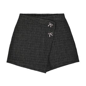 Mayoral Gray Bow Button Skort