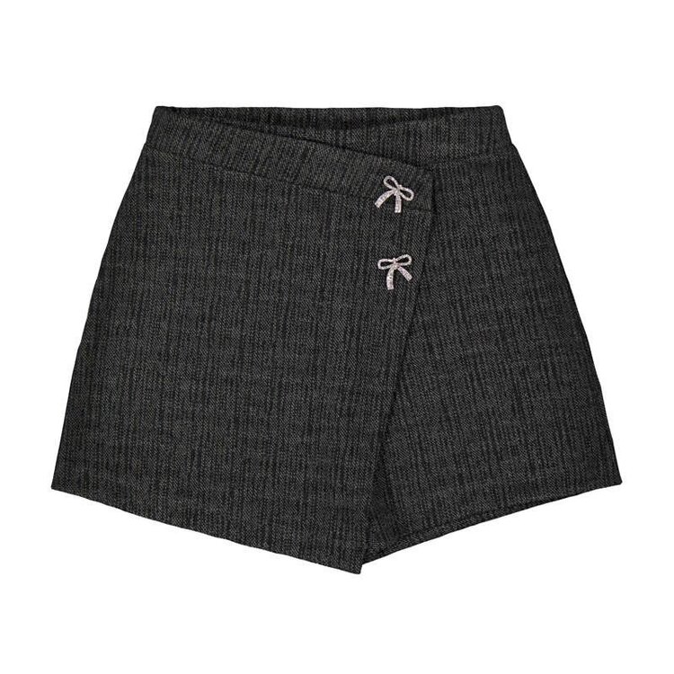 Mayoral Gray Bow Button Skort