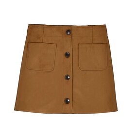 Mayoral Caramel Suede Button Skirt