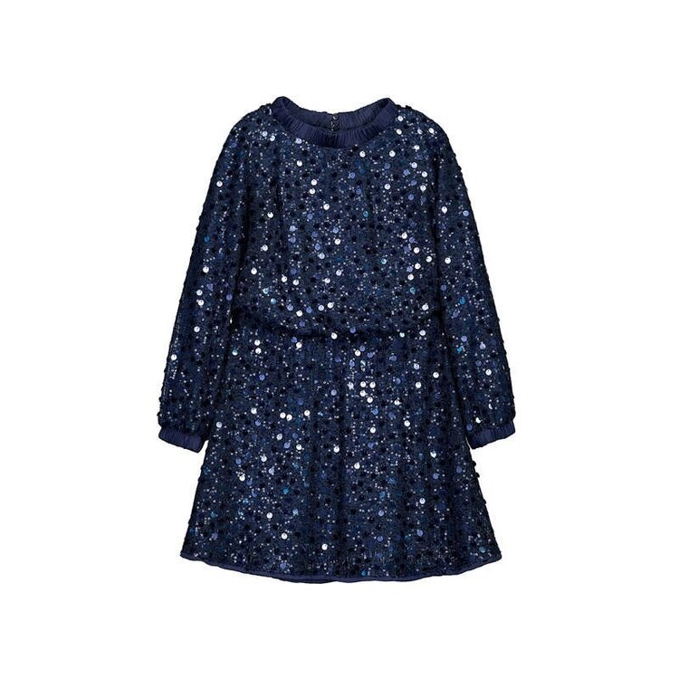 Mayoral Navy Sequin Dress