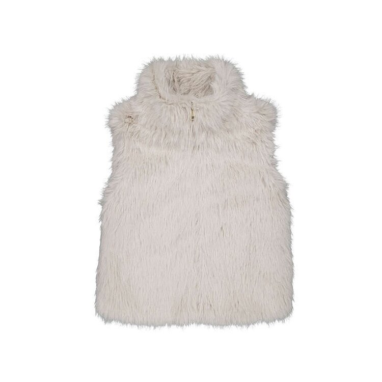 Mayoral Cream Faux-Fur Vest