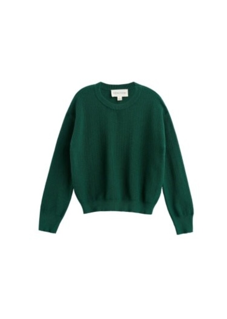 Mabel and Honey Green Evergreen Sweater
