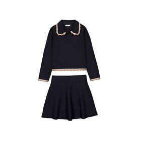 Mayoral Black Tricot Skirt Set