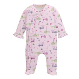Baby Club Chic Golfing In Pink Ruffle Footie