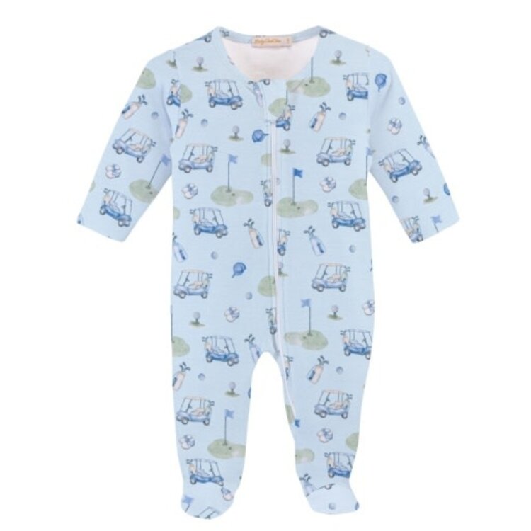 Baby Club Chic Tee Champs Zip Footie