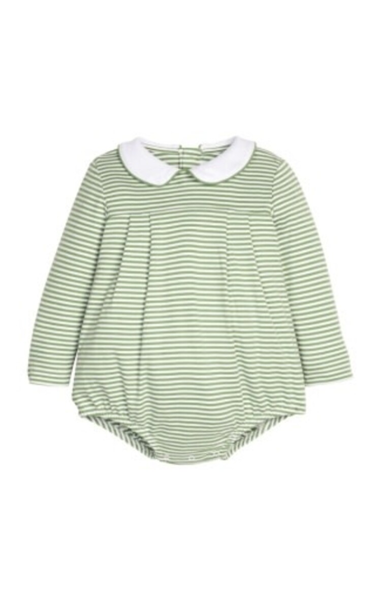 Little English | BISBY Pleated Bubble - Watercress Stripe