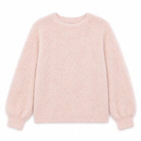 Theme Maya Light Pink Fluffy Sweater Drop Shoulder