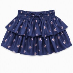 Theme Willow Rose Bow Navy Satin Skort
