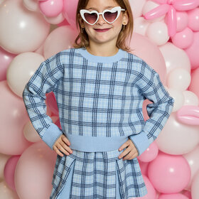 Design History Blue Plaid Sweater