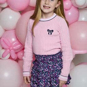 Design History Navy Floral Skirt
