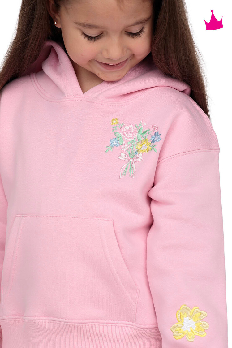 Azarhia Embroidered Happiness in Bloom Hoodie Sweatshirt