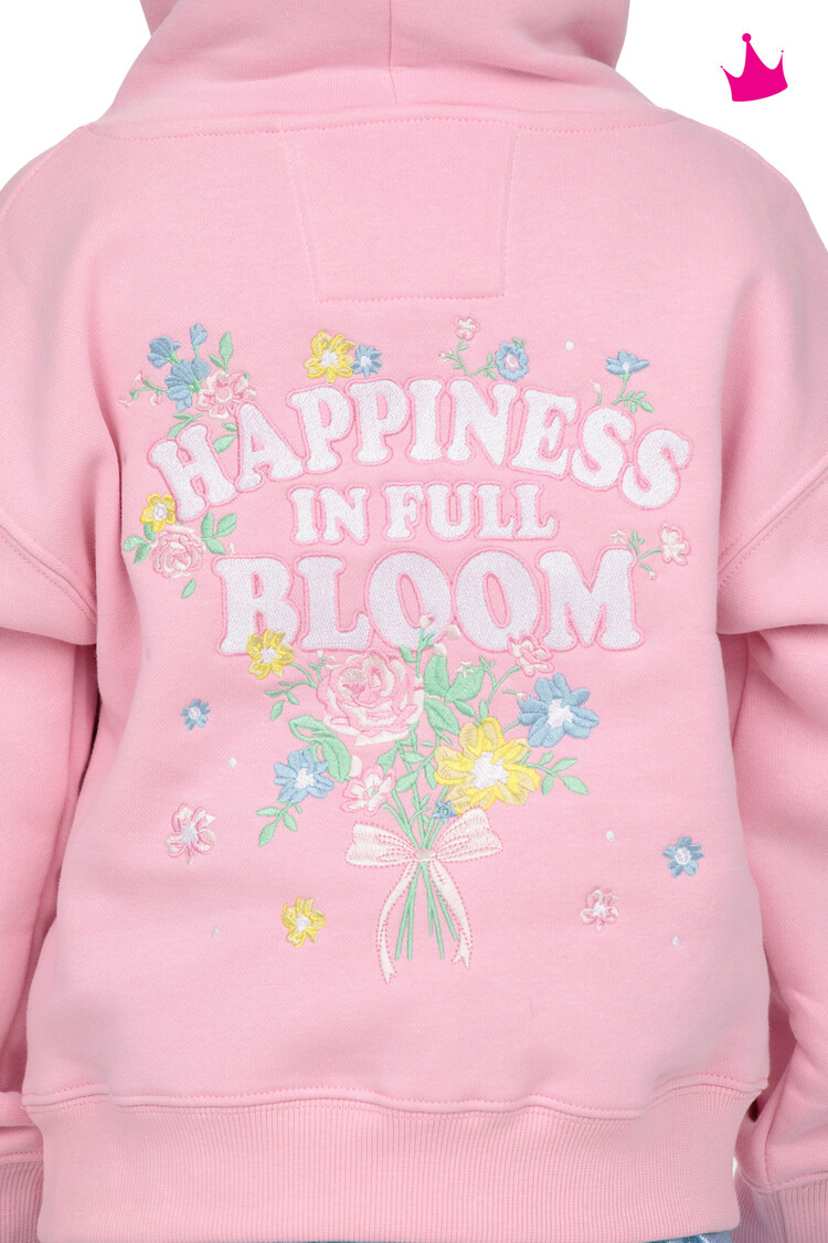 Azarhia Embroidered Happiness in Bloom Hoodie Sweatshirt