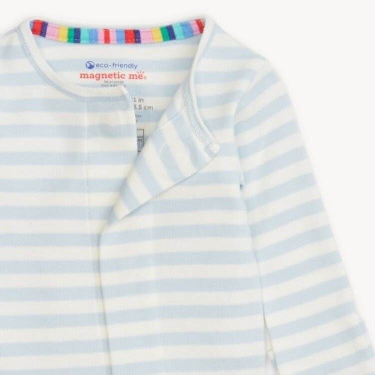 Magnetic  Me BLUE STRIPE ORGANIC COTTON FOOTIE
