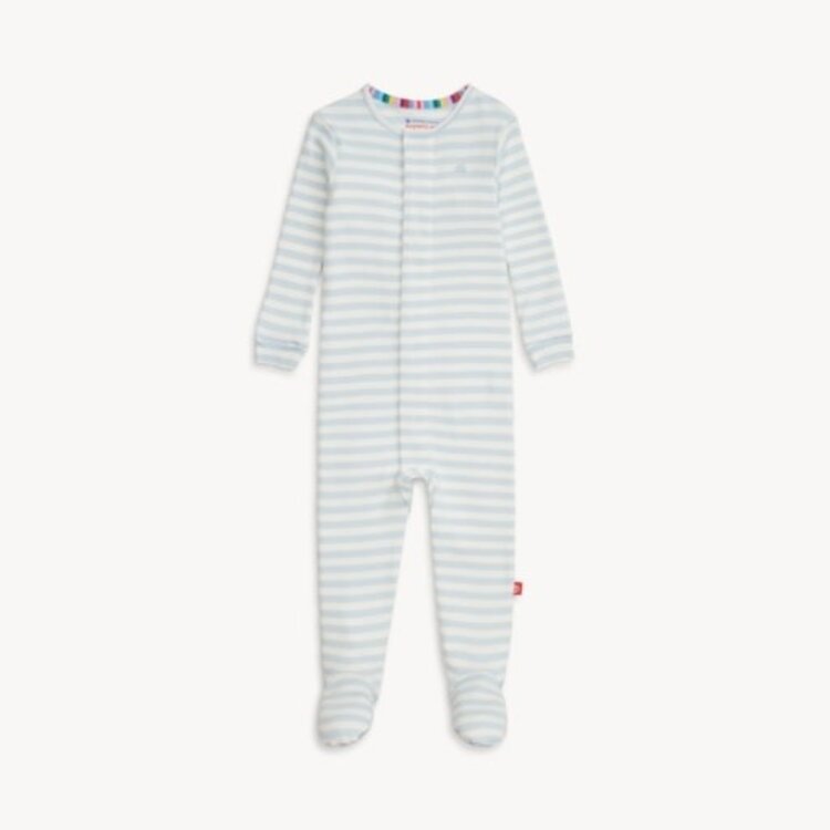 Magnetic  Me BLUE STRIPE ORGANIC COTTON FOOTIE