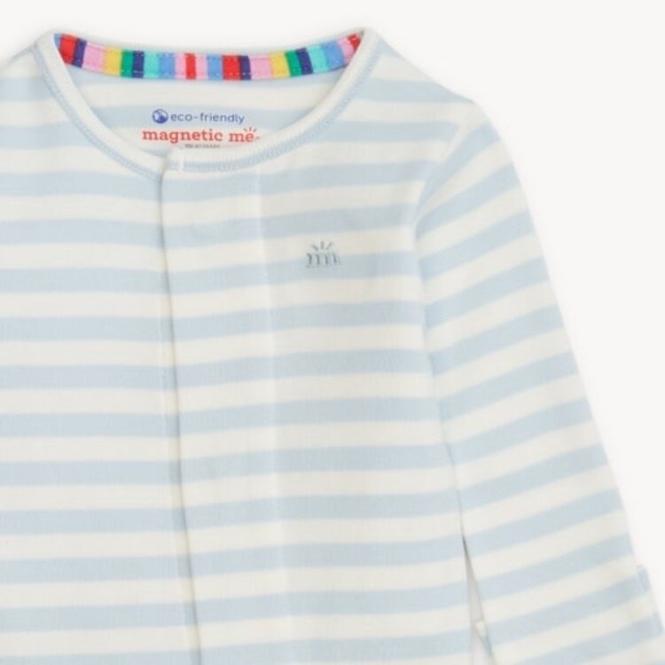 Magnetic  Me BLUE STRIPE ORGANIC COTTON FOOTIE