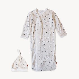 Magnetic  Me BAA BAA BABY CREAM GOWN + HAT SET