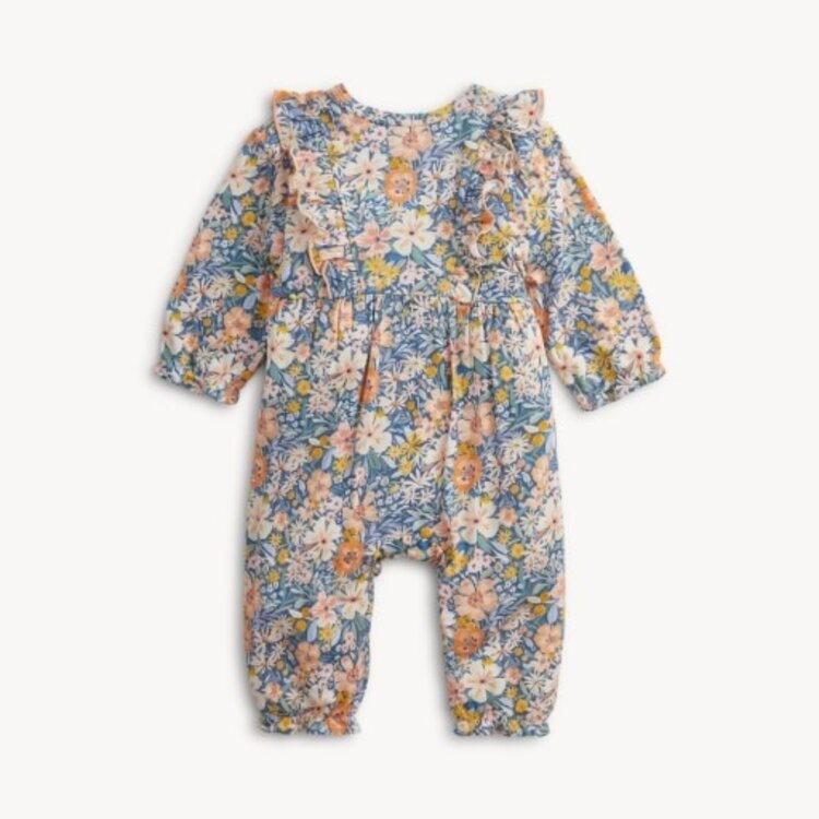 Magnetic  Me FLORA MODAL BABY GIRLS L/S RUFFLE ROMPER