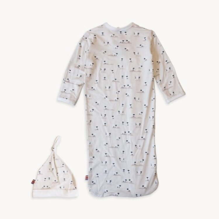 Magnetic  Me BAA BAA BABY CREAM GOWN + HAT SET