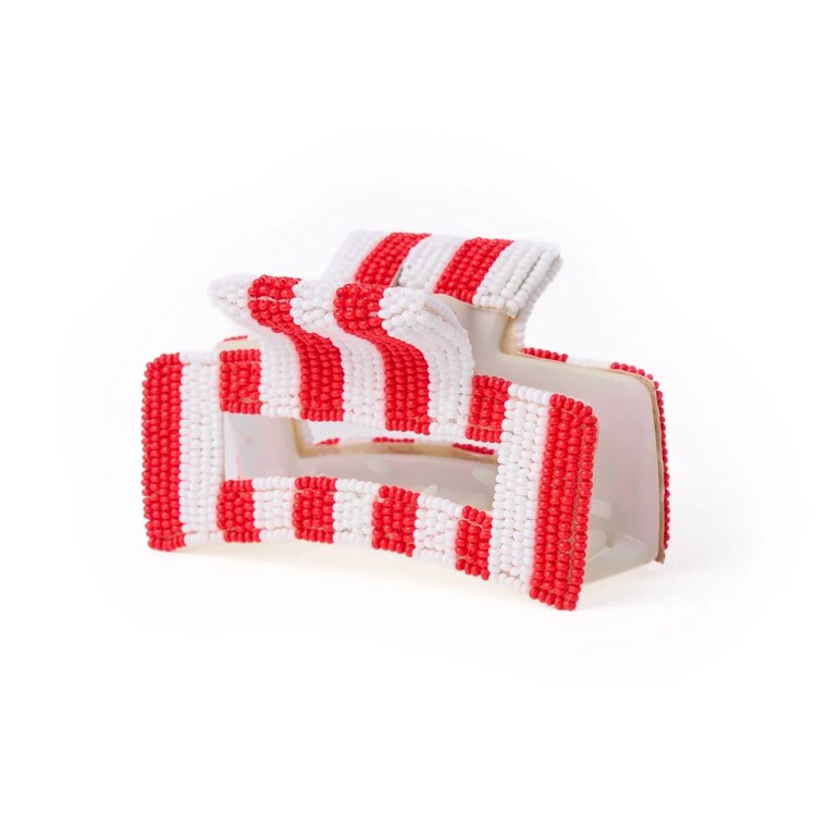 Ink + Alloy Gameday Stripe Beaded Hair Claw
