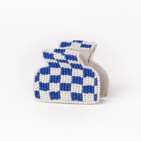 Ink + Alloy Gameday Check Beaded Hair Claw