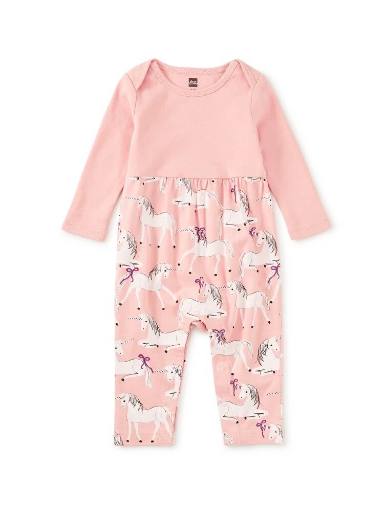 Tea Collection Royal Meadow Unicorns Romper