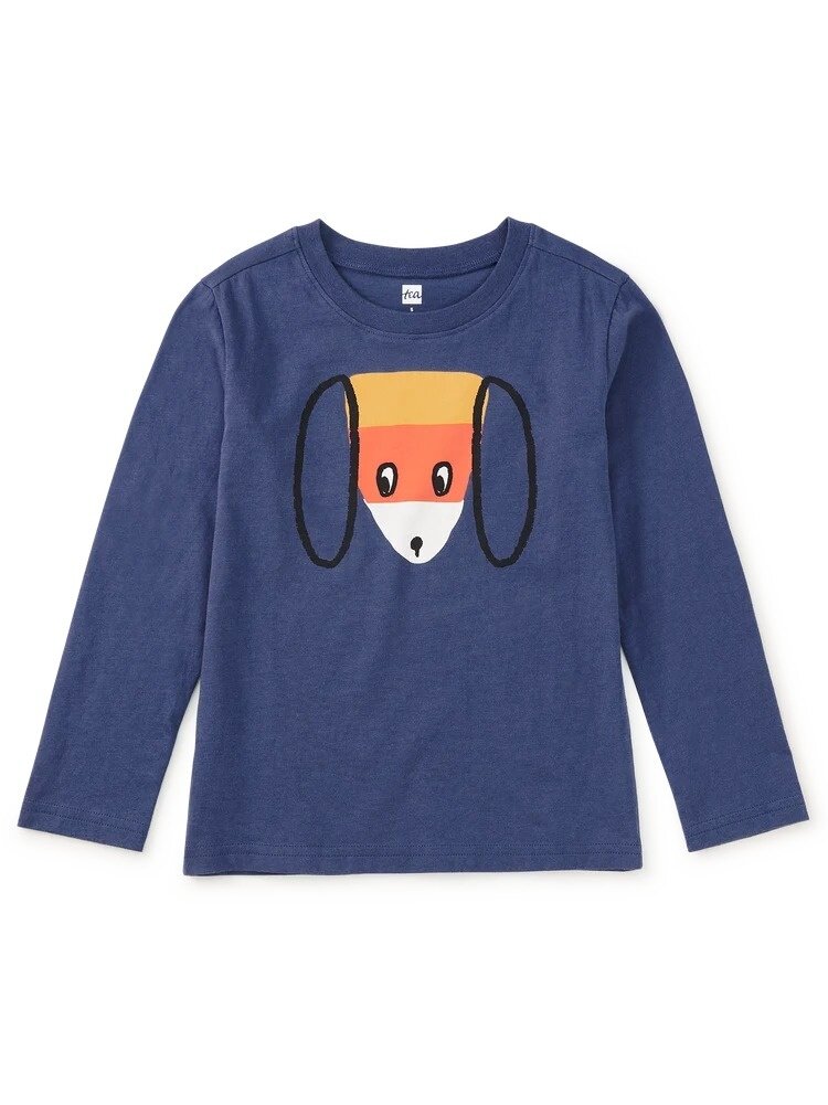 Tea Collection Candy Corn Dog LS Tee