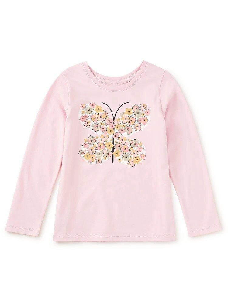 Tea Collection Tea Rose Butterfly LS Tee
