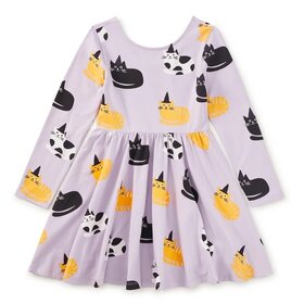 Tea Collection Cats In Hats Printed Dress