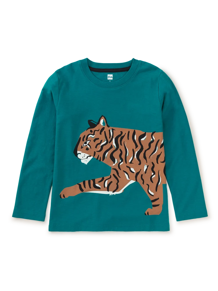 Tea Collection Tiger Prowl Double Sided LS Tee