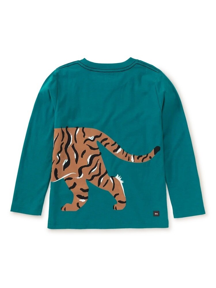 Tea Collection Tiger Prowl Double Sided LS Tee