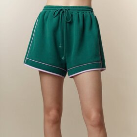 Peach Love Hunter Green with Pink Shorts