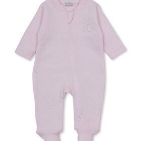 Kissy Kissy jacquard footie w/ zip