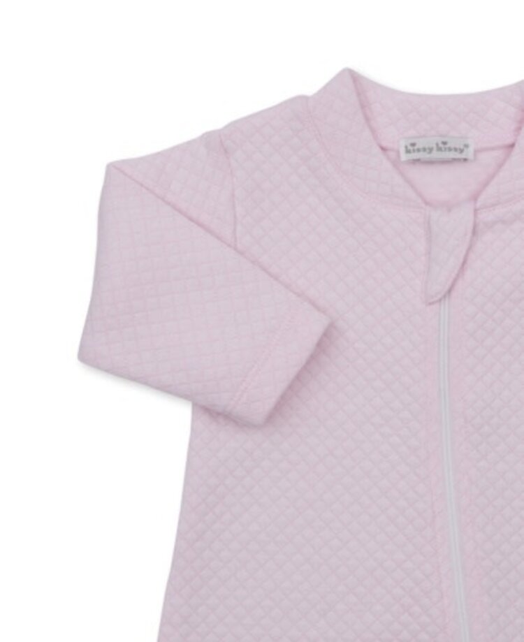 Kissy Kissy jacquard footie w/ zip