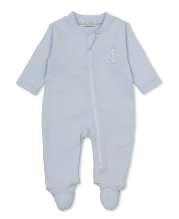 Kissy Kissy jacquard footie w/ zip